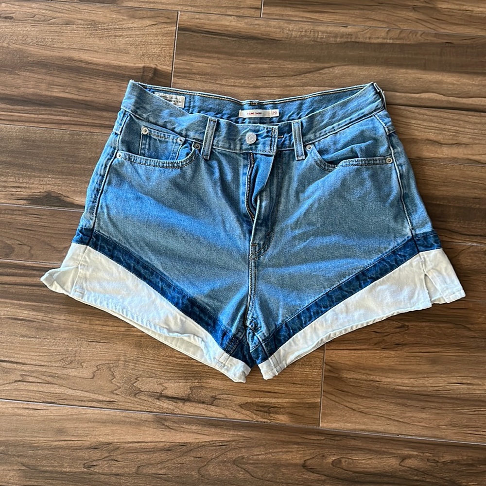 Levi’s high waisted jean shorts
